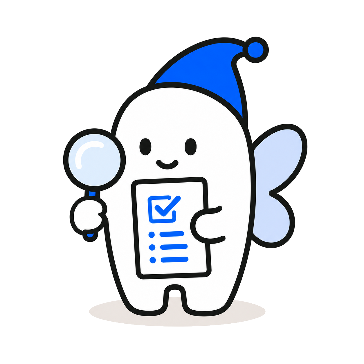활동 기록을 살펴보는 내신요정 마스코트
